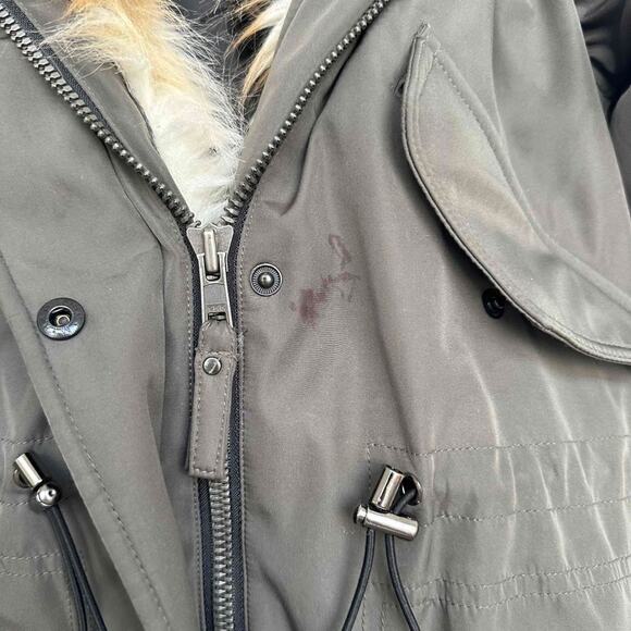 Urban Outfitters S13 NYC Military Moss Trapper Fur Hood Jacket Green Size Medium - Picture 7 of 11